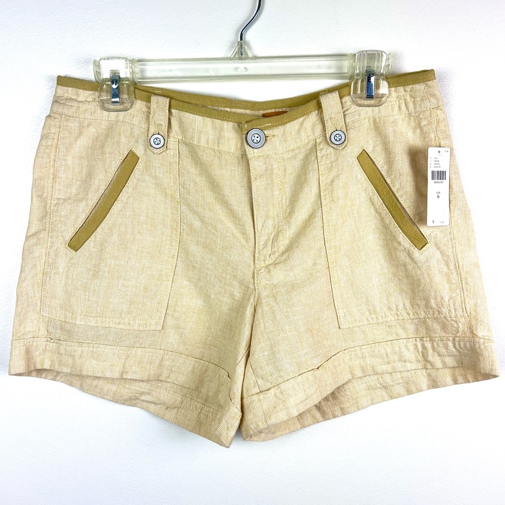 Anthropologie Pilcro And The Letterpress Yellow Linen Blend Shorts - Picture 15 of 16